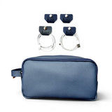 KIT ESTUCHE DE VIAJE + PORTA CABLES HOMBRE AZUL