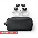KIT ESTUCHE DE VIAJE + PORTA CABLES HOMBRE NEGRO