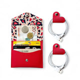KIT PORTA DOCUMENTOS + PORTA CABLES ROJO