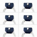 KIT x6 PORTA CABLES AZUL HOMBRE