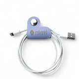 PORTA CABLES CORAZÓN MORADO