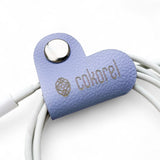 PORTA CABLES CORAZÓN MORADO