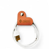PORTA CABLES CORAZÓN NARANJA