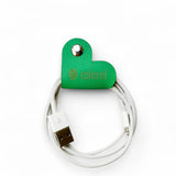 PORTA CABLES CORAZÓN VERDE