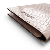 PORTA PASAPORTE BEIGE COCODRILO