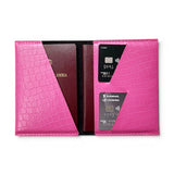 KIT DE VIAJE FUCSIA COCODRILO
