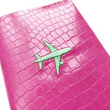 KIT DE VIAJE FUCSIA COCODRILO