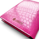 KIT DE VIAJE FUCSIA COCODRILO