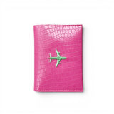 KIT DE VIAJE FUCSIA COCODRILO