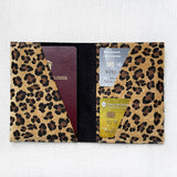 KIT PORTA PASAPORTES HOMBRE NEGRO + LEOPARDO